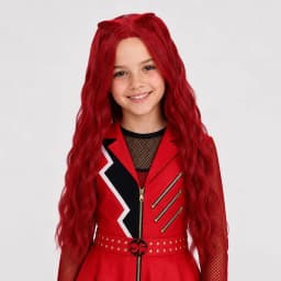Synthetic Hair Fantasy Villain Heir Rebel Princess Descendants Wicked Wonderland Braided Long Wavy Cosplay Wig for Halloween