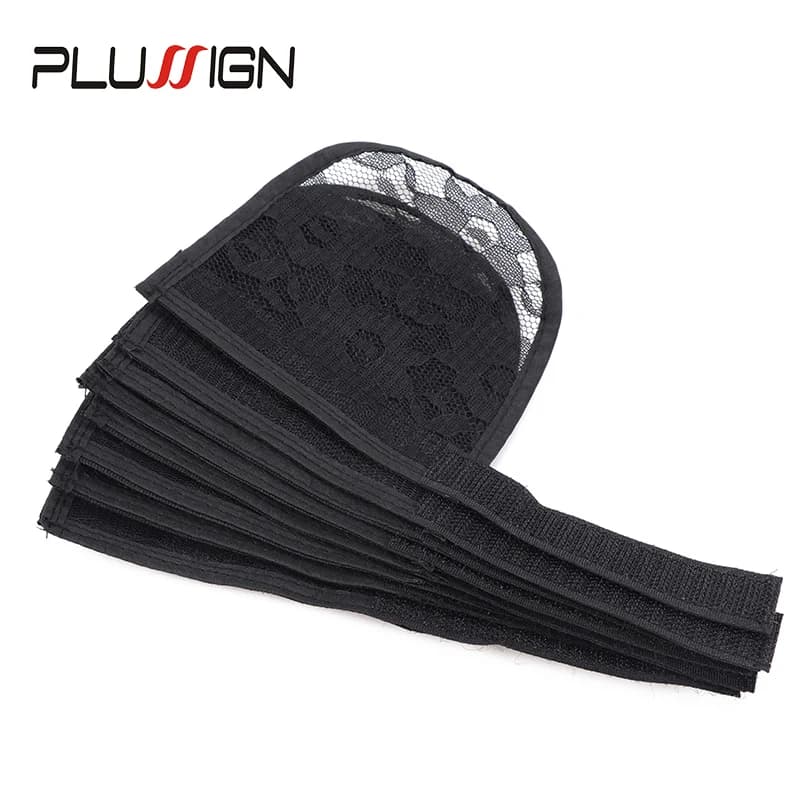 Ponytail Net Base Hair Net For Making Ponytail Hair Extension Black Pony Tail Weaving Net With Adjust Strap Lace Net For Wigs