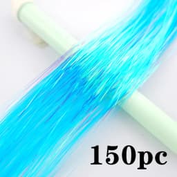 Synthetic Hair Long 120cm 150 Strands Sparkle Hair Tinsel Hair Rainbow Shiny Silk Hair Extensions Dazzles Women Hippie for Braid