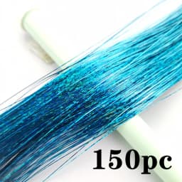 Synthetic Hair Long 120cm 150 Strands Sparkle Hair Tinsel Hair Rainbow Shiny Silk Hair Extensions Dazzles Women Hippie for Braid