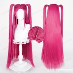 Mira Cosplay Synthetic Wig 90cm Long Rose Red Woman Hair Anime Heat Resistant Wigs