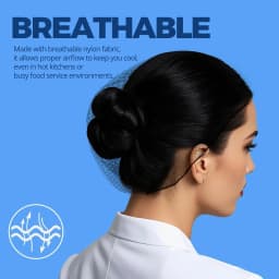 100pcs Hair Nets Set for Food Service Workers, 60pcs 24inch Invisible Hairnets & 40pcs Bun Bobby Pins for Buns, Women/Men, Balle