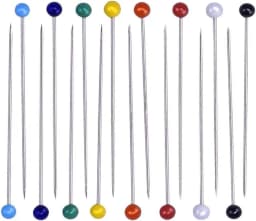 Pearl Head Pins For Wig Marking 50Pcs/Box Round Pearl Head Needles Straight Pins In Pearlized Ball Head Pins DIY Sewing Pin 36mm
