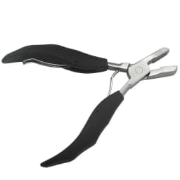 1Pc Black Flat Shape Plier with Small Grooves Pre-Bonded Hair Extension Clamp