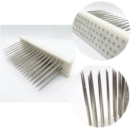 22x5.5x8.5cm White Stainless Steel Hair Hackle With Needle For Combing Bulk Hair Human Hair Extensions Comb Machine Weft Tools