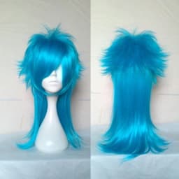 Dramatical Murder DMMD Seragaki Aoba Cosplay Costume Party Wig Two Tone Blue Ombre Synthetic Hair