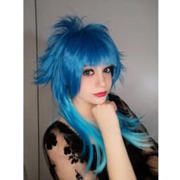 Dramatical Murder DMMD Seragaki Aoba Cosplay Costume Party Wig Two Tone Blue Ombre Synthetic Hair