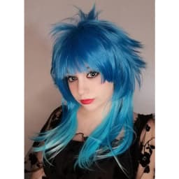 Dramatical Murder DMMD Seragaki Aoba Cosplay Costume Party Wig Two Tone Blue Ombre Synthetic Hair