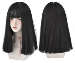 7JHHWIGS Long Straight Synthetic Light Brown Wigs With Bang For Women Heat-Resistant Daily Use Hair Hot Sell Wholesale Wigs