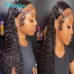 Phashion Kinky Curly Ear To Ear 13x4 Lace Frontal Transparent Swiss 4x4 Closure Pre Plucked Brazilian Remy Human Hair On Sale