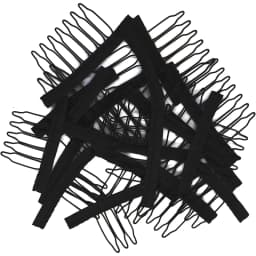 50Pcs Wig Combs To Secure Wig 4-7Teeth Wig Comb Wig Clips With Cloth For Making Wig Caps Steel Material Clips Combs