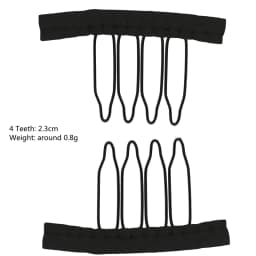 50Pcs Wig Combs To Secure Wig 4-7Teeth Wig Comb Wig Clips With Cloth For Making Wig Caps Steel Material Clips Combs