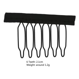 50Pcs Wig Combs To Secure Wig 4-7Teeth Wig Comb Wig Clips With Cloth For Making Wig Caps Steel Material Clips Combs