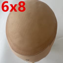 Double Layers Pu Skin Lace Net Base Material for Toupee Topper Wigs Making