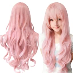 Synthetic Hair Hot Pink Cosplay Wig Morgiana Lolita Hair Curly Anime Rose Itsuki Nakano Wigs Halloween Costume Wig