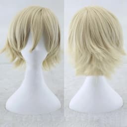 Anime Urahara Kisuke Cosplay Wig Kisuke Urahara Wigs Short Blonde Hair Heat Resistant Synthetic Men Party Wigs