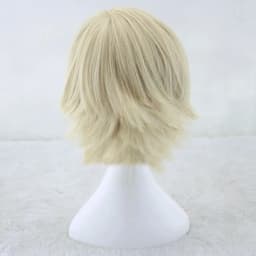 Anime Urahara Kisuke Cosplay Wig Kisuke Urahara Wigs Short Blonde Hair Heat Resistant Synthetic Men Party Wigs
