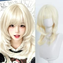 Lolita Style Wig with Bangs Long Curly Hair High Temperature Fibers Synthetic Wig For Women Christmas New Year Carnival Music