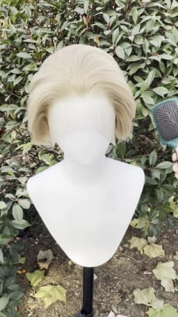 Honey Blonde Short Bob Cut 13X4 Synthetic Lace Front Wigs for Women Pixie Synthetic Hair Wigs Half Hand Tied Glueless 150%
