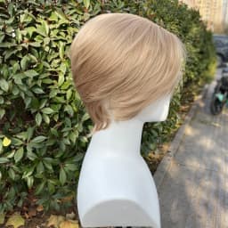 Honey Blonde Short Bob Cut 13X4 Synthetic Lace Front Wigs for Women Pixie Synthetic Hair Wigs Half Hand Tied Glueless 150%