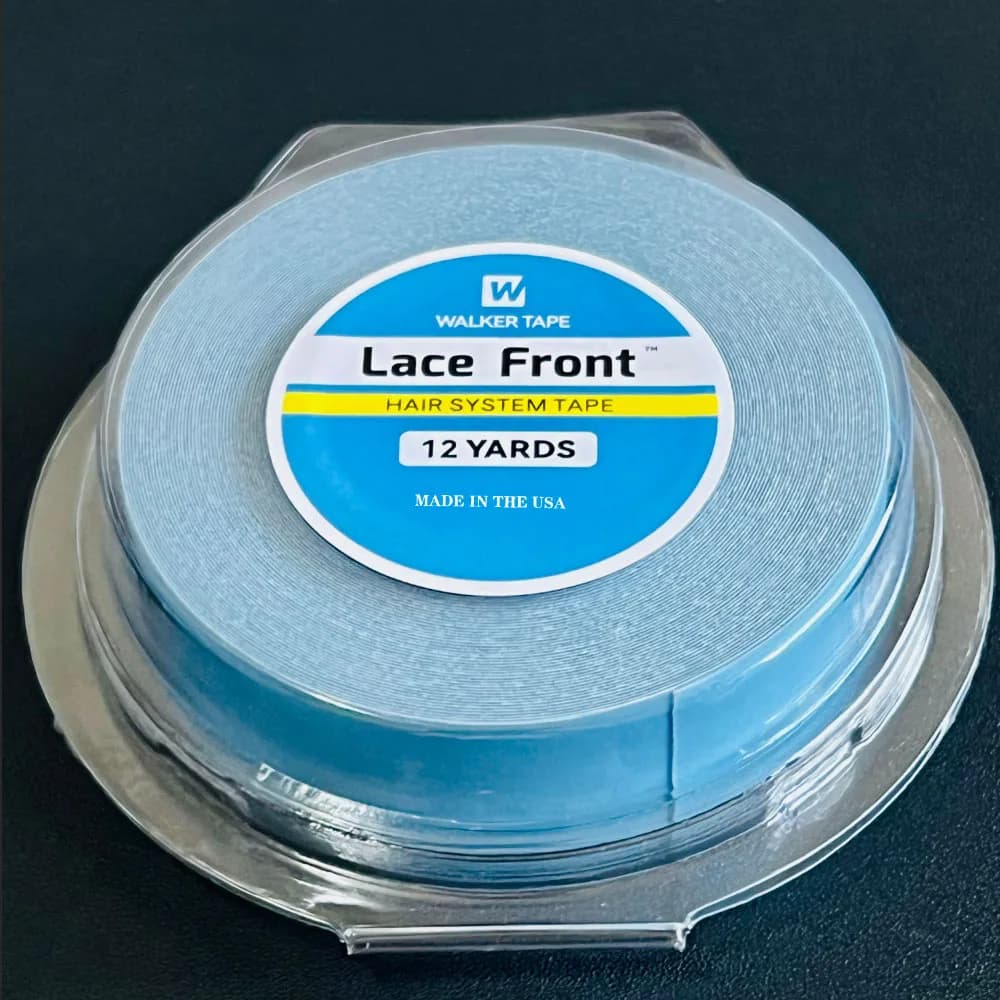 1 Roll Walker Lace Front 12Yards Blister Pack Hair Tape 5 Widths (0.8/1/1.2/2/2.54cm) for Wig Toupee