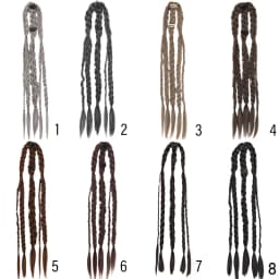 20 Inch Medieval Braided Ponytail Extensions Heat Resistant Synthetic Fiber Clip in Viking Hair for Men Women