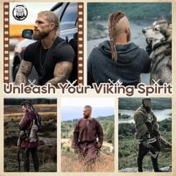 20 Inch Medieval Braided Ponytail Extensions Heat Resistant Synthetic Fiber Clip in Viking Hair for Men Women