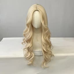Big Waves of Golden Synthetic Wig for Halloween Party Cosplay Role-Playing Daily Wear with High-Temperature Synthetic Wig Cap