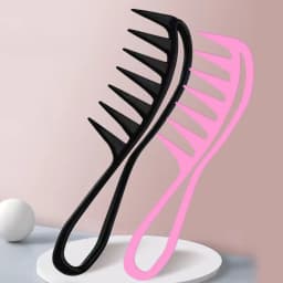 1 Wide Toothed Shark Comb Exfoliating Curly Hair Salon Hair Comb Styling Tool, Special for Real Hair Wigs