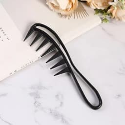 1 Wide Toothed Shark Comb Exfoliating Curly Hair Salon Hair Comb Styling Tool, Special for Real Hair Wigs