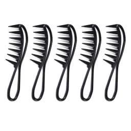 1 Wide Toothed Shark Comb Exfoliating Curly Hair Salon Hair Comb Styling Tool, Special for Real Hair Wigs