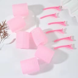12pcs Curling Tool Set with 6 Non Heat Curlers and 6 Clips, available in multiple sizes Special for real hair wigs