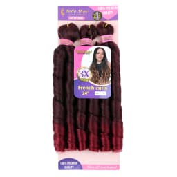 French Curly Braiding Hair Synthetic Wavy Hair Bundles Extensions Loose Weave Bundles 24 Inch 3pcs/Pack French Curly Braid Hairs
