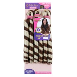 French Curly Braiding Hair Synthetic Wavy Hair Bundles Extensions Loose Weave Bundles 24 Inch 3pcs/Pack French Curly Braid Hairs