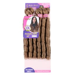French Curly Braiding Hair Synthetic Wavy Hair Bundles Extensions Loose Weave Bundles 24 Inch 3pcs/Pack French Curly Braid Hairs