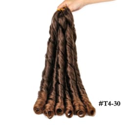 French Curly Braiding Hair Synthetic Wavy Hair Bundles Extensions Loose Weave Bundles 24 Inch 3pcs/Pack French Curly Braid Hairs