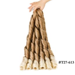 French Curly Braiding Hair Synthetic Wavy Hair Bundles Extensions Loose Weave Bundles 24 Inch 3pcs/Pack French Curly Braid Hairs