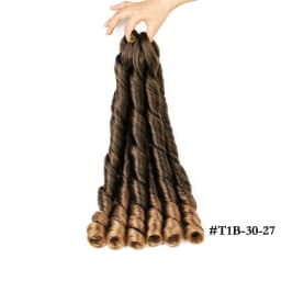 French Curly Braiding Hair Synthetic Wavy Hair Bundles Extensions Loose Weave Bundles 24 Inch 3pcs/Pack French Curly Braid Hairs