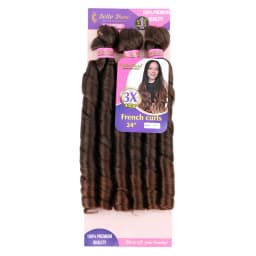 French Curly Braiding Hair Synthetic Wavy Hair Bundles Extensions Loose Weave Bundles 24 Inch 3pcs/Pack French Curly Braid Hairs