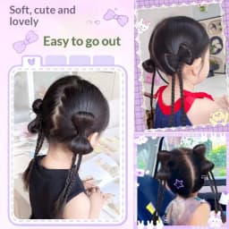 2 Pcs Bow Claw Clip Braided Ponytail Synthetic Hair Heat Resistant Fashion Hair Accessories for Women Daily Styling