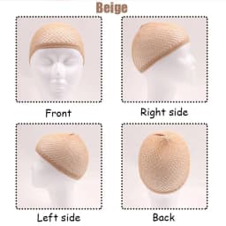 1/3pcs Mesh Wig Cap Highly Elastic Hair Net Stretch Open Ended Fishnet Hair Nets For Wigs Wig Accessories Beige Hairnets