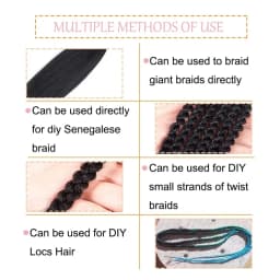 4X Easy Braid 20Inch Synthetic Yaki Texture Professional Braiding Hair Hot Water Setting with packaging Hair Extension For Women