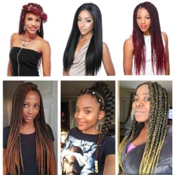 4X Easy Braid 20Inch Synthetic Yaki Texture Professional Braiding Hair Hot Water Setting with packaging Hair Extension For Women