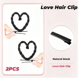 Synthetic Heart-Shaped Braided Hair Clip Style Children's Hair Synthetic Heart-Shaped Braided Hair Clip Hair Accessory