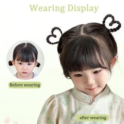 Synthetic Heart-Shaped Braided Hair Clip Style Children's Hair Synthetic Heart-Shaped Braided Hair Clip Hair Accessory