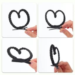 Synthetic Heart-Shaped Braided Hair Clip Style Children's Hair Synthetic Heart-Shaped Braided Hair Clip Hair Accessory