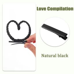 Synthetic Heart-Shaped Braided Hair Clip Style Children's Hair Synthetic Heart-Shaped Braided Hair Clip Hair Accessory