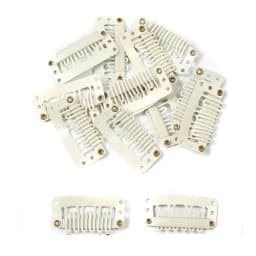 20 Pcs/50 Pcs/100 Pcs Hair Extension Clips 23/28/32mm Soft Rubber Metal Snap Wig Accessories for Women Men in 3 Colors