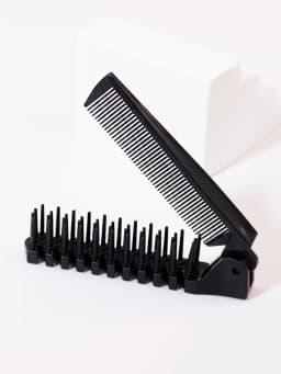 Portable Travel Folding Comb Brush Anti-Static Styling Massage Comb Professional Hair Styling Tool Special for Real Hair Wigs