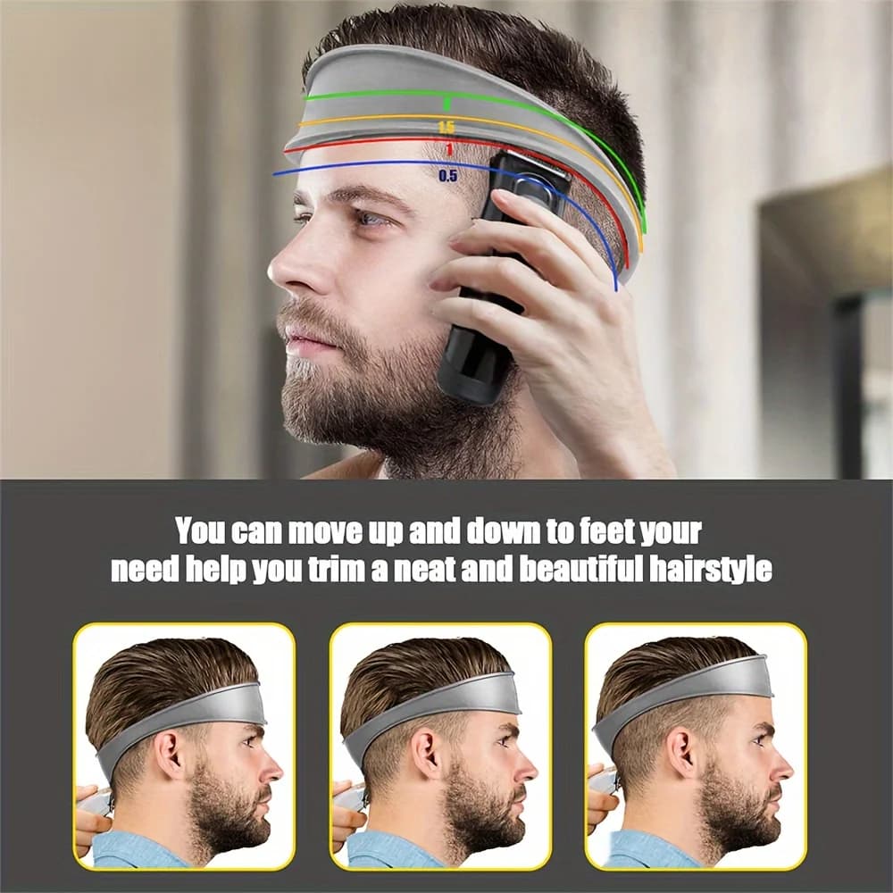 1pc/2pcs Hair Cutting Positioning Comb Flat Top Comb, Neckline Shaving Template And Hair Trimming Guide Headband
